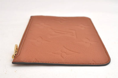 Louis Vuitton Monogram Empreinte Neverfull Pouch Wallet Brown LV 3395n