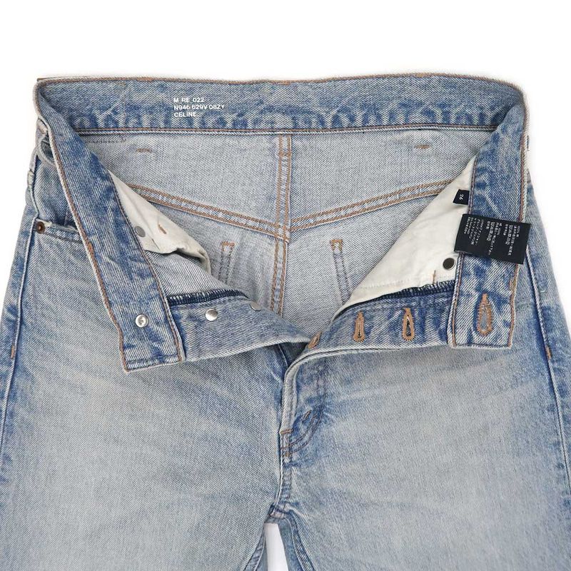 Celine Dame Denim Pants N946629v08zy 26 Size Light Blue Women's Apparel