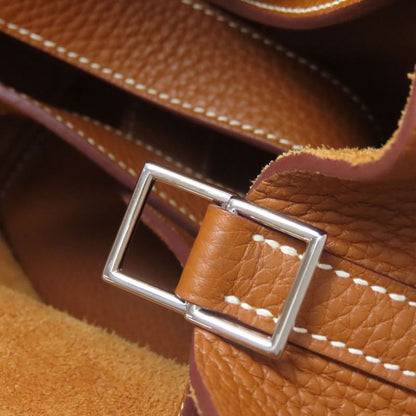 Hermes Picotin Lock MM Gold Silver Hardware Handbag Taurillon Women