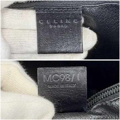 Celine Mini Tote Bag Black Macadam Pvcleather Bucket Shape Bucket