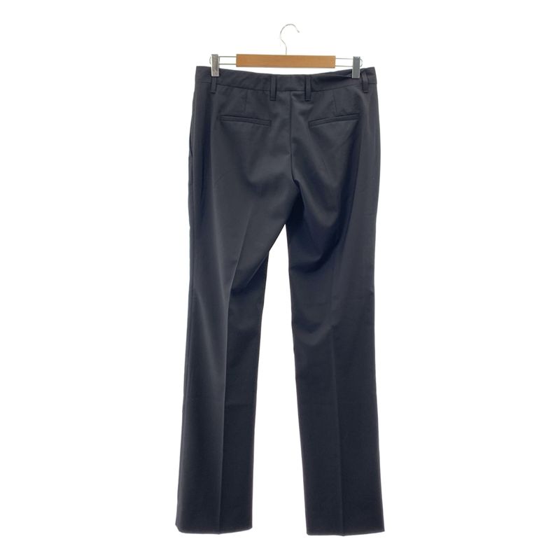 Prada - Wool Straight Slacks Pants - 40S - Black - Women's