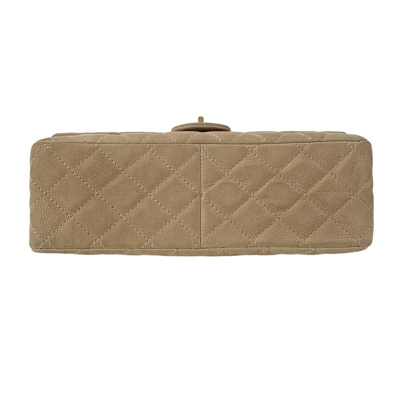 Chanel Shoulder Bag Matelasse /255 Beige Double Flap / Gold Hardware / Mademoise