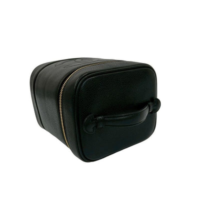 Chanel Chanel Caviar Leather Vanity Bag Mini Handbag Black 28298