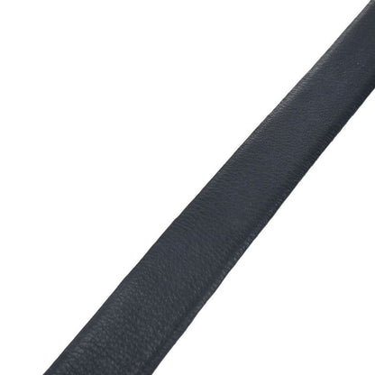 Christian DIOR Belt Logo Canvas Leather 65 Navy 69bs267