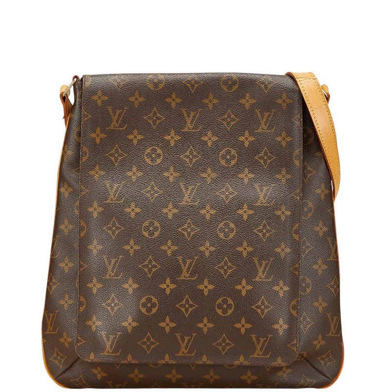 Louis Vuitton Monogram Musette M51256 Brown PVC Leather Women Louis Vuitton