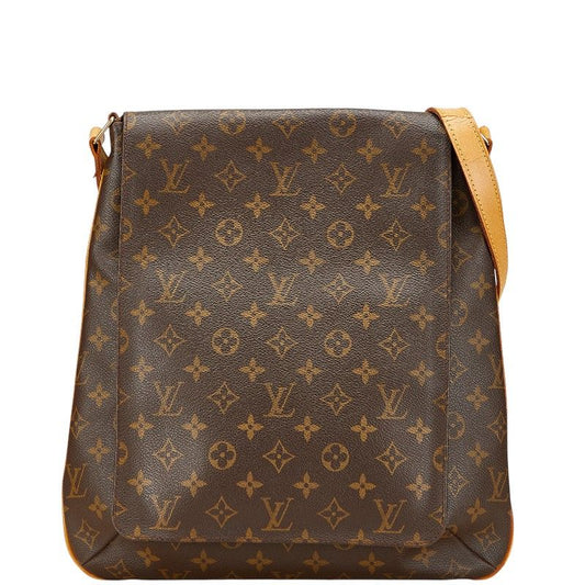 Louis Vuitton Monogram Musette M51256 Brown PVC Leather Women Louis Vuitton