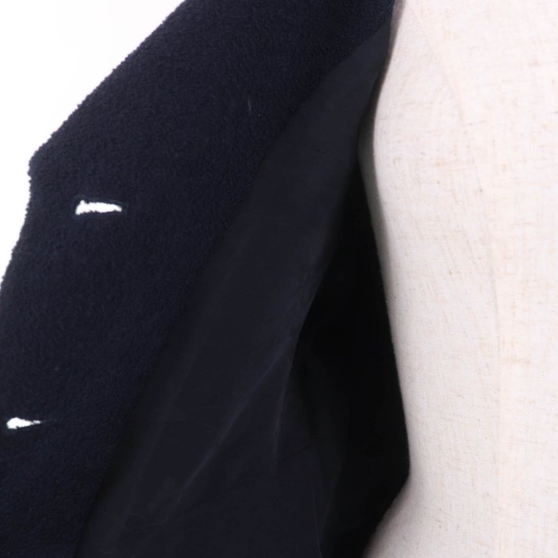 CHANEL P42610v18196 Wool Rhinestone Coco Mark Button Jacket Navy 38 Garmented