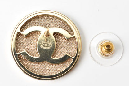 Chanel Earrings Chanel Circle Motif Logo CC Gold 230911