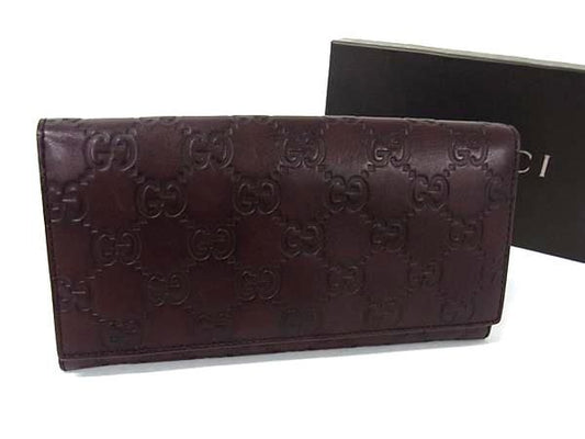 Gucci 146229 Guccissima Leather Foldable Long Wallet Coin Purse Billfold