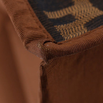 Fendi Zucca Tote Bag 8bh235-gkf Nylon Canvas Brown Unisex Handbag