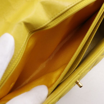 Chanel Diana Matelasse Chain Shoulder Lambskin Yellow Ladies Shoulder Bag