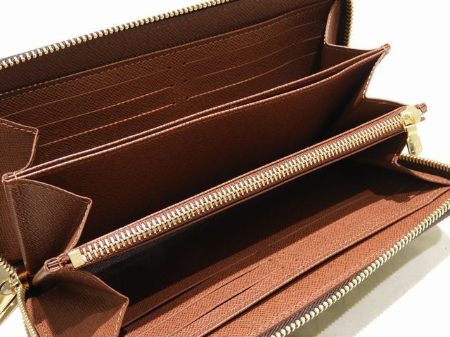2 Louis Vuitton Zippy Wallet M42616 Brown Monogram Round Zipper Long Wallet