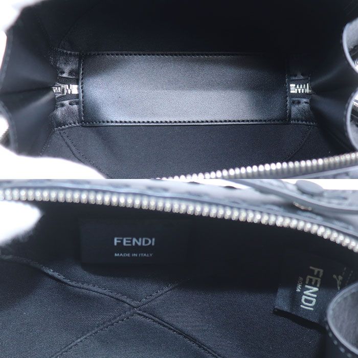 Fendi Mini Travel Zucca Shoulder Bag Black 7va552 Preowned Unisex