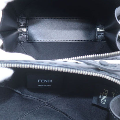 Fendi Mini Travel Zucca Shoulder Bag Black 7va552 Preowned Unisex