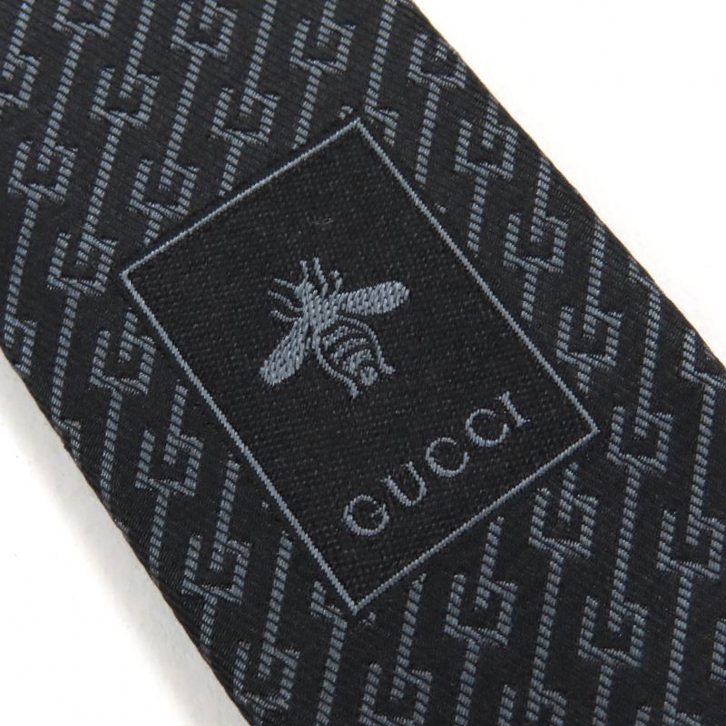 Gucci 100% Silk G Logo Regimental Stripe Necktie With 7cm (2.76in) Sword Tip