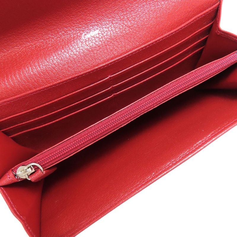Cartier Love Collection Long Wallet With Coin Purse Leather Ladies