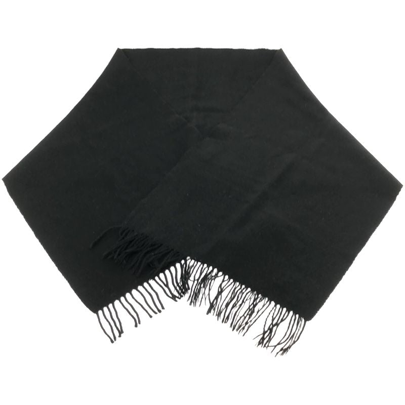 Hermes Cashmere Fringe Scarf Black