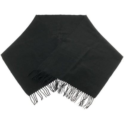 Hermes Cashmere Fringe Scarf Black