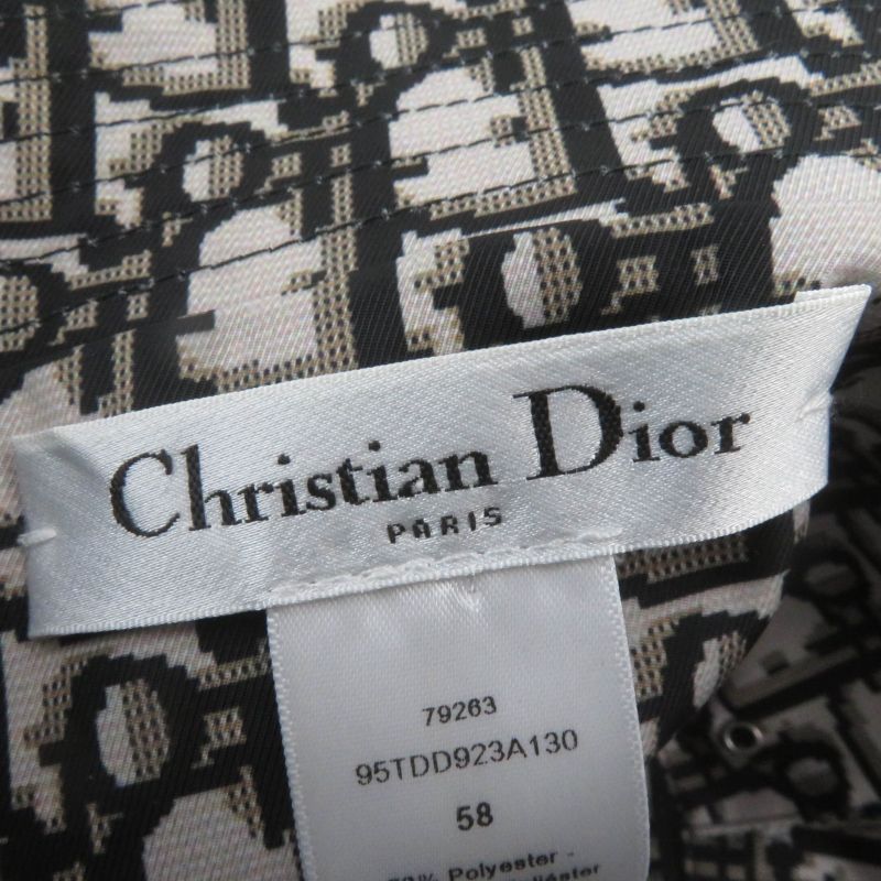 Christian DIOR 95tdd923a130 Teddy-d Obscure Pattern Bob Hat Black 58 Storage