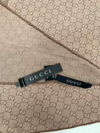 Guccigg Monogram Logo Scarf Silk