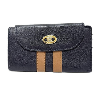 Celine Key Case - Dark Navy And Light Brown 6 Hooks Leather
