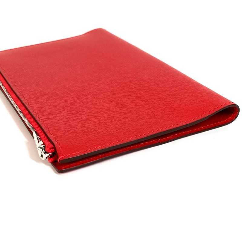 Hermes Notebook Cover Notebook Pad "EA Zip" PM Evercolor Rouge Ladieu Red