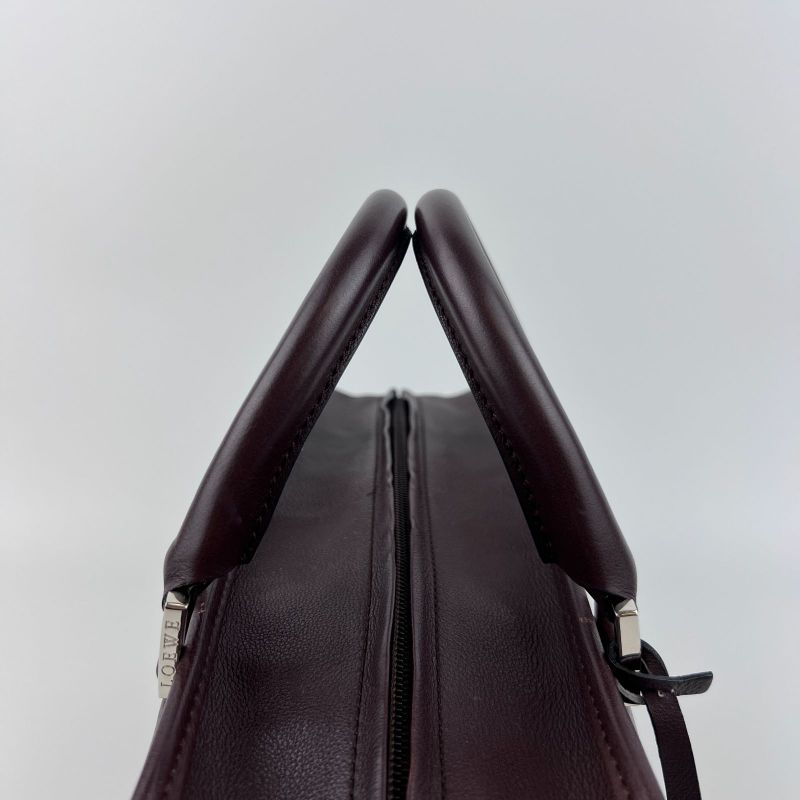 Loewe Anagram Amazona 28 Handbag Brown Leather Vintage Women's