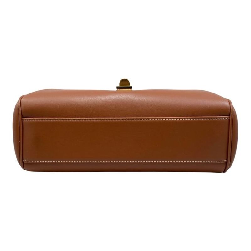 Celine Shoulder Bag Teen Soft 16 Caisse 196853 Calfskin Tan Brown Gold Hardware