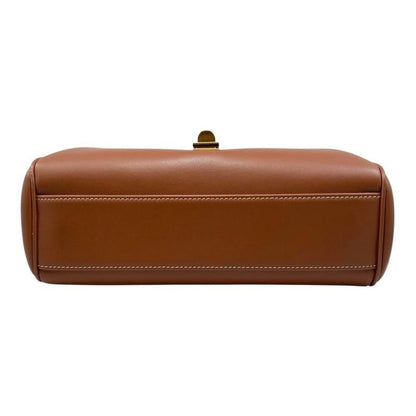 Celine Shoulder Bag Teen Soft 16 Caisse 196853 Calfskin Tan Brown Gold Hardware