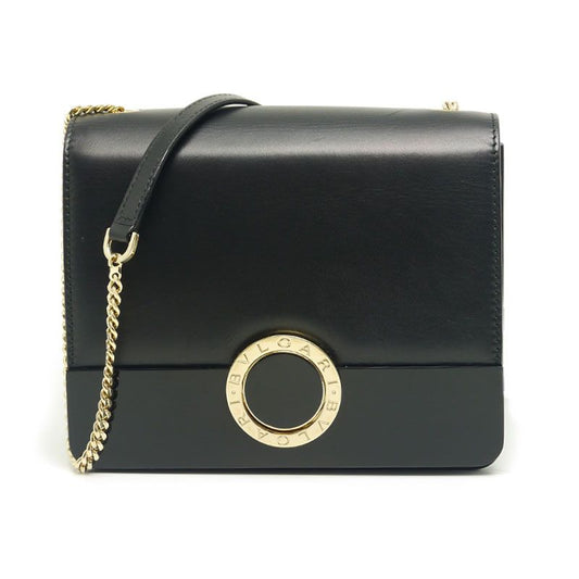 Bulgari Bvlgari Chain Shoulder Bag Bulgari 39858 Leather Black