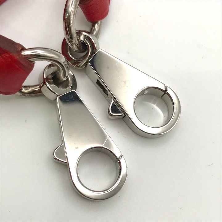 Hermes Kelly Bolide Leather Silver Shoulder Strap Red