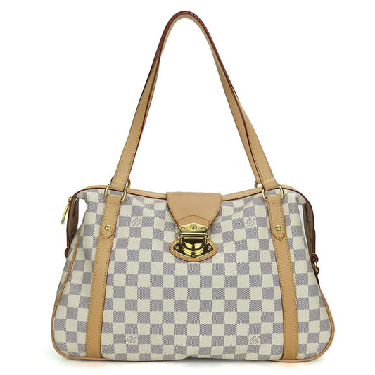 Louis Vuitton Tote Bag Stresa PM N42220 Damier Azure Nubuck White Gold Hardware