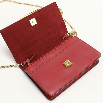 Fendi Bug's Eye 8m0346 Chain Wallet Leather Women