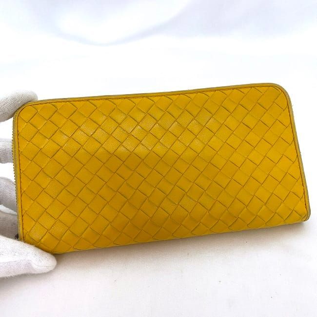 Bottega Veneta Round Zipper Long Wallet Ec21015 Yellow