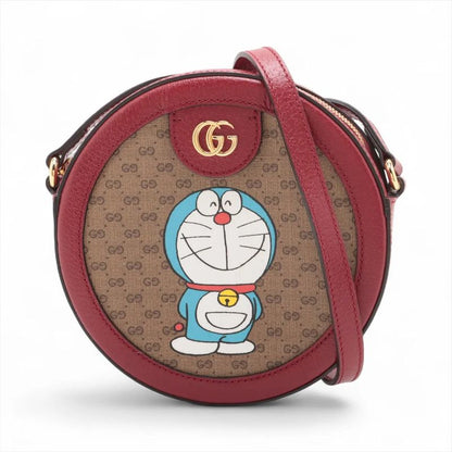 Gucci X Doraemon Collaboration Micro GG Leather Shoulder Bag Crossbody 625216