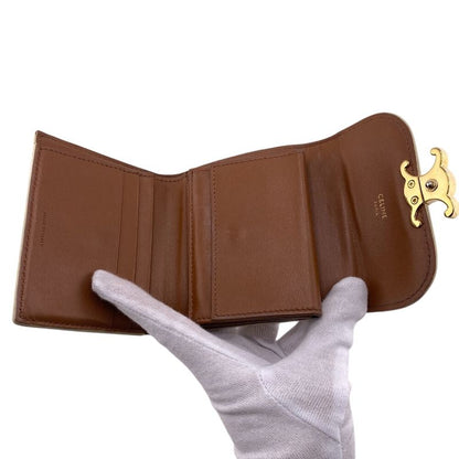 Celine Small Flap Wallet Compact Wallet Triomphe Trifold Wallet Branded Coin