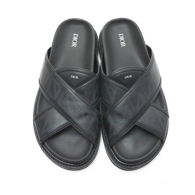 DIOR Homme Dior Homme Sandals Size 42 Oblique Logo Slides Shower Sandals
