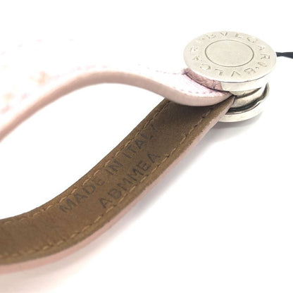 Bvlgari Leather Key Holder Strap Bag Charm Ladies Men's Pink Preowned 005100