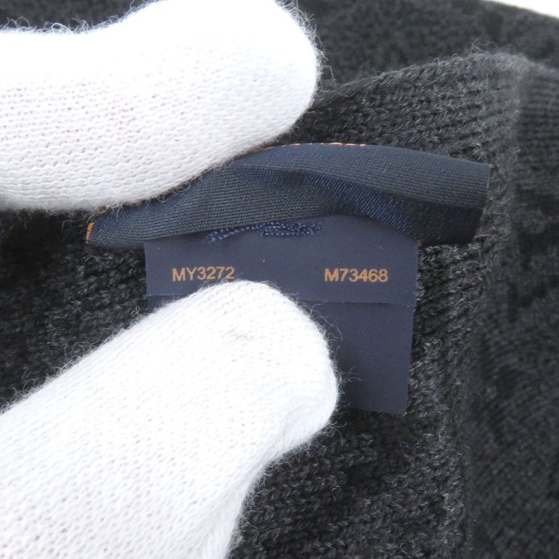 Louis Vuitton 2022 M73468 Echarpe - My Monogram - Eclipse 100% Wool Scarf Gris