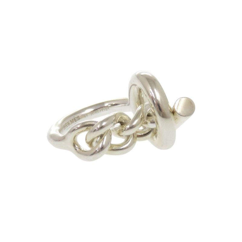 Hermes Croisette Silver 925 Size 51 Silver Ring 1172 Hermes