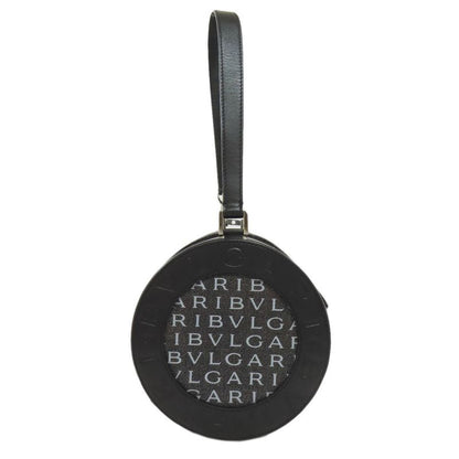 Bvlgari Drum Bag Logo Mania Handbag Canvas Women