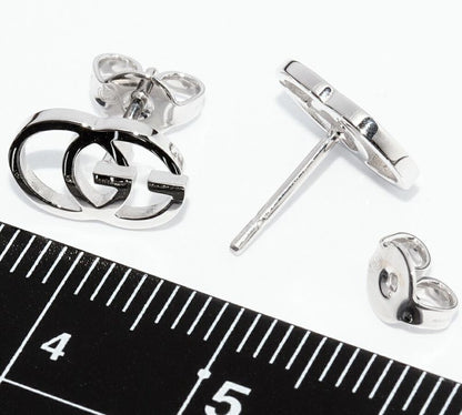 Gucci Earrings 18K White Gold GG Studded Earrings Online Limited 094074 J8502