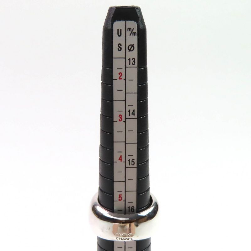 Chanel Sv925 Logo Engraved Wide Ring - Ring Accessory Silver Size Approx 11