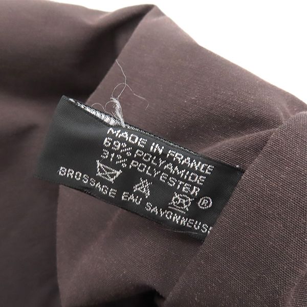 Hermes Tote Bag Her Line Cabas Canvas Brown Silver Hardware Brown