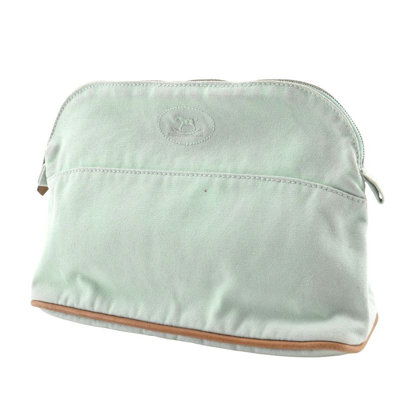 Hermes Bolide Pouch 25 Baby Line Cotton Light Blue Women's Pouch