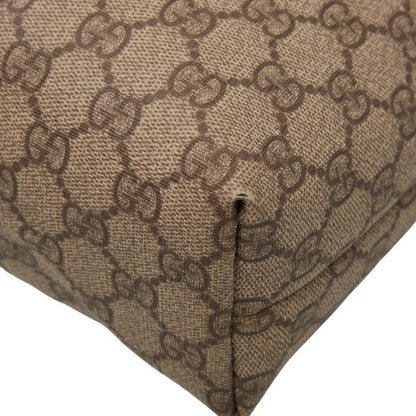 Gucci GG Supreme Handbag Tote Bag 211138 Beige Pink PVC Leather Ladies Gucci