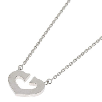 Cartier C Heart Necklace 18K White Gold Ladies