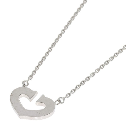 Cartier C Heart Necklace 18K White Gold Ladies
