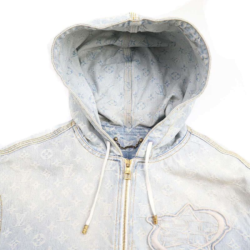 Louis Vuitton 21aw Nba Monogram Zip-Up Hoodie Jacket Uzd Hla01w Blue 44