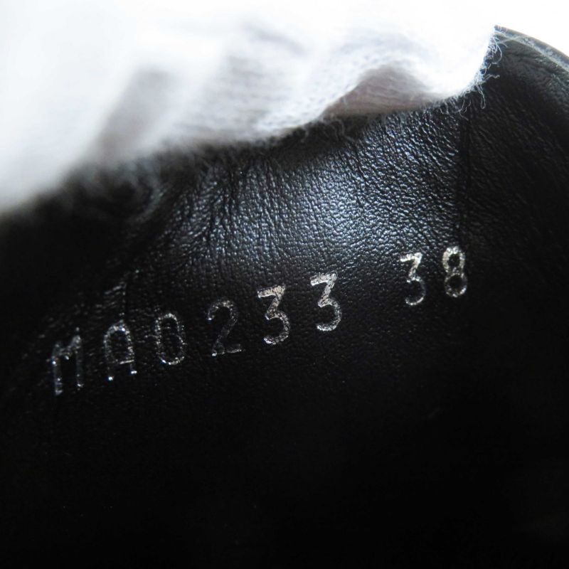 Louis Vuitton 2023 Ruby Line Lace-up Leather Shoes Black 38 With Box And